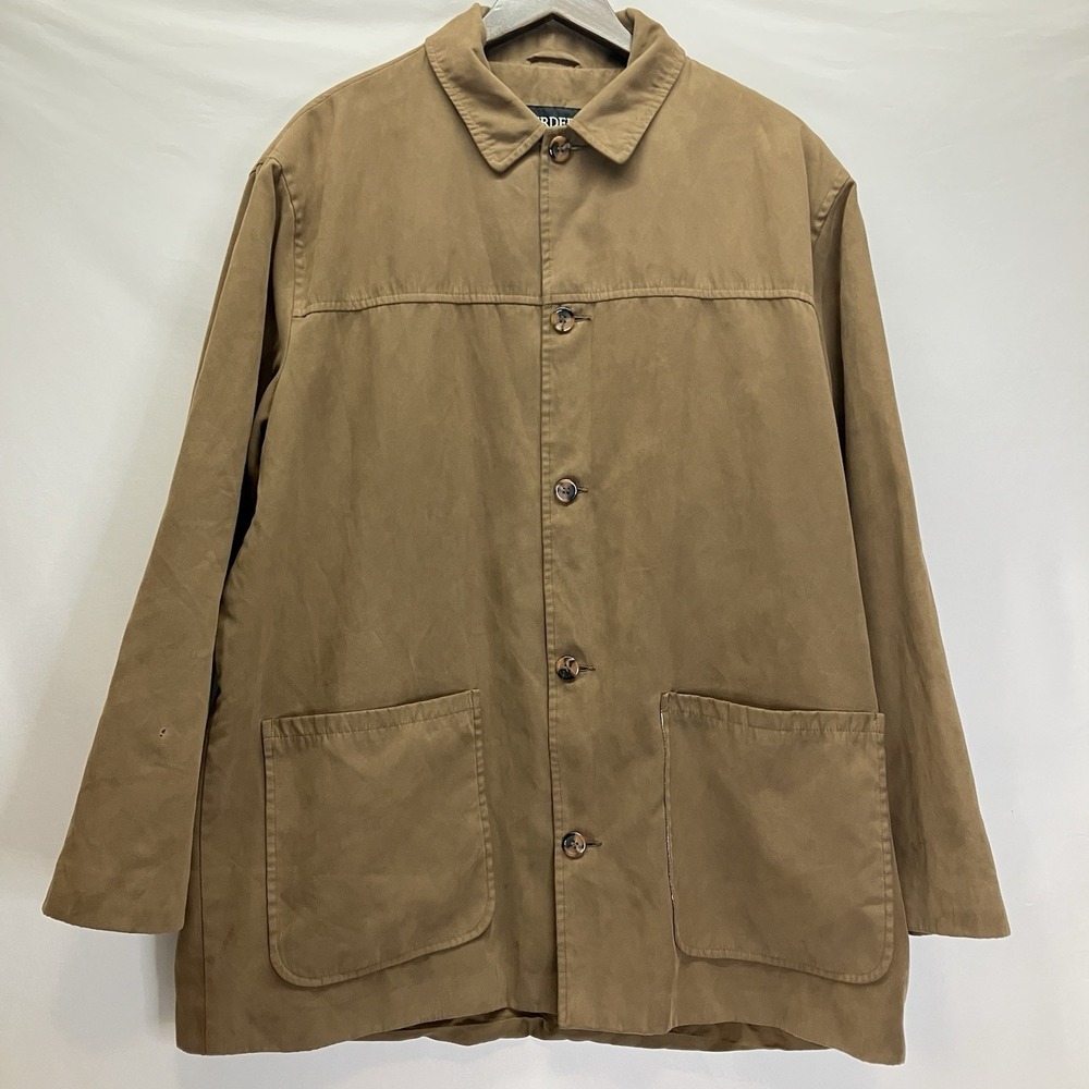 Aberdeen Collection Mens Beige Lightweight Lined Microfiber Sueded‎ Jacket Sz XL